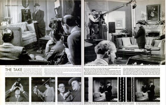 "The Take" photographed by Ralph Crane with actor Joe De Rita in The Doughgirls. (Scanned by Comet Over Hollywood) 